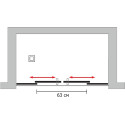 Душевая дверь в нишу GuteWetter Slide Door GK-864 140 см стекло бесцветное, профиль хром
