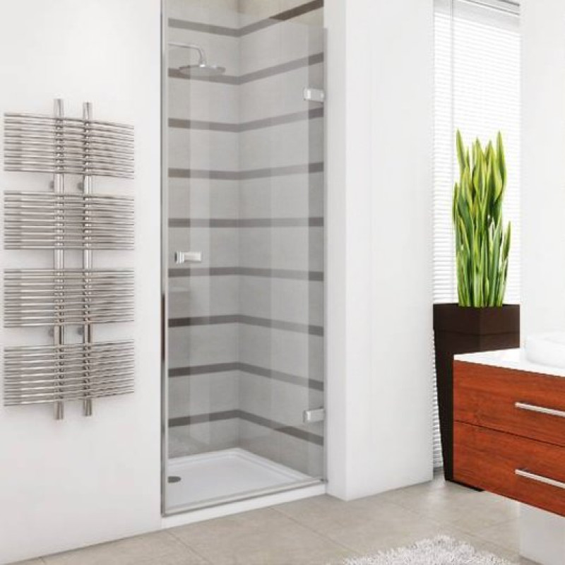 Душевая дверь в нишу GuteWetter Trend Door GK-861 правая 60 см стекло бесцветное Two, фурнитура хром