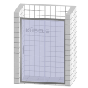 Душевая дверь в нишу Kubele DE019D2-CLN-BLMT 100 см, профиль матовый черный