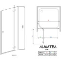 Душевая дверь в нишу Radaway Almatea DWJ 80 прозрачное стекло R