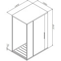 Душевая кабина AM.PM Admire Suite 140x100 L пристенная, с баней