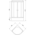 Душевая кабина Royal Bath CK RB-EKO90CK-WM
