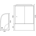 Душевая кабина Royal Bath RB8120BK2-T-CH-R+EL