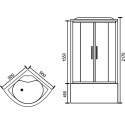 Душевая кабина Royal Bath RB 90BK2-M-CH