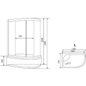 Душевая кабина Timo Standart T-1110 P L