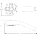 Душевая лейка Aquanet AF000-07B чёрная матовая