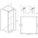 Душевая перегородка RGW WA-11-B 70х200