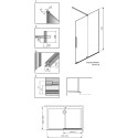 Душевая перегородка Radaway Furo Black Walk-in 150 R