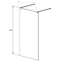 Душевая перегородка Radaway Modo New Black I 150