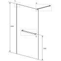 Душевая перегородка Radaway Modo New II 120 с полотенцедержателем