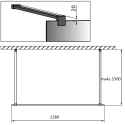 Душевая перегородка Radaway Modo X Black I Frame 130