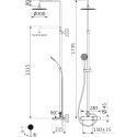 Душевая стойка Cezares Leaf CVDA-30-01