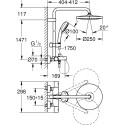 Душевая стойка Grohe Tempesta Cosmopolitan System 250 26672000 с термостатом