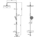 Душевая стойка IDDIS Mirro MIRSB5Fi76