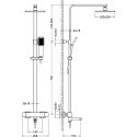 Душевая стойка Timo Tetra-Thermo SX-0169/17 с термостатом, золото