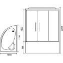 Душевой бокс Royal Bath RB170ALP-T-CH-R