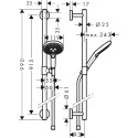 Душевой гарнитур Hansgrohe Raindance Select S 120 EcoSmart