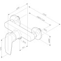 Душевой комплект AM.PM Gem F0790022 душевая стойка + смеситель F45A20022