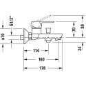 Душевой комплект Duravit A.1 A11020001010 для ванны с душем