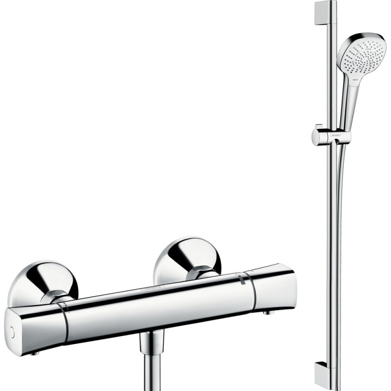 Душевой комплект Hansgrohe Ecostat universal 13122000 термостат + душевой гарнитур Croma Select E Multi 26590400
