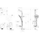 Душевой комплект Lemark Luna LM4123C + LM8072C + LM8086C