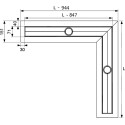 Душевой лоток TECE TECEdrainline 6 109 00 угловой 90х90 см комплект