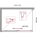 Душевой уголок BelBagno Unique AH-1-110/125-80-P-Cr стекло punto