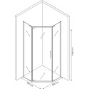 Душевой уголок Berges Wasserhaus Oxygen 061021 90х90, профиль хром сильвер
