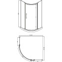 Душевой уголок Bravat Blackline BS090.1110A 90х90х195