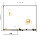 Душевой уголок Cezares Stylus Soft AH 1 130/80 C Cr