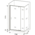 Душевой уголок Good Door Orion WTW-PD+SP-C-CH 130x90
