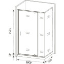 Душевой уголок Good Door Orion WTW-PD+SP-G-CH 100x90