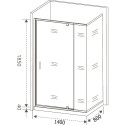 Душевой уголок Good Door Orion WTW-PD+SP-G-CH 140x80