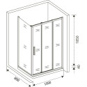 Душевой уголок Good Door Orion WTW+SP-G-CH 100х80