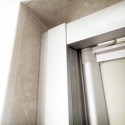 Душевой уголок GuteWetter Practic Rectan GK-402 левая 100x80 см стекло бесцветное, профиль матовый хром