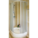Душевой уголок GuteWetter Practic Round GK-401 90 см стекло матовое, профиль матовый хром