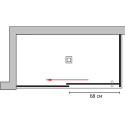 Душевой уголок GuteWetter Slide Rectan GK-863A левая 150x80 см стекло бесцветное, профиль хром