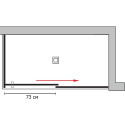 Душевой уголок GuteWetter Slide Rectan GK-863A правая 160x80 см стекло бесцветное, профиль хром