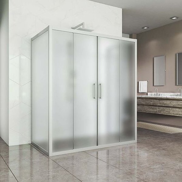 Душевой уголок Kubele DE019R4U-MAT-MT 140х90 см, профиль матовый хром