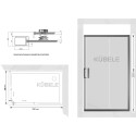 Душевой уголок Kubele DE019RC-CLN-MT 100х70 см, профиль матовый хром