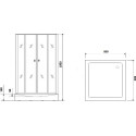 Душевой уголок Niagara Eco NG-008-14Q black мозаика, с поддоном