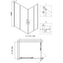 Душевой уголок Niagara Nova NG-6810-08 BLACK 120x80, прямоугольный, черный