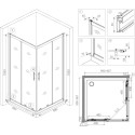 Душевой уголок RGW Hotel HO-31 1000x1000x1950 профиль хром