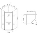 Душевой уголок RGW Passage PA-81 1200x1200x1950 профиль хром, стекло матовое