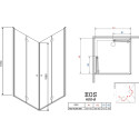 Душевой уголок Radaway EOS KDD-B 90x90 прозрачное стекло