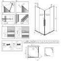Душевой уголок Radaway Furo KDD 100х90