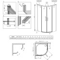 Душевой уголок Radaway Idea Black PDD 90х120