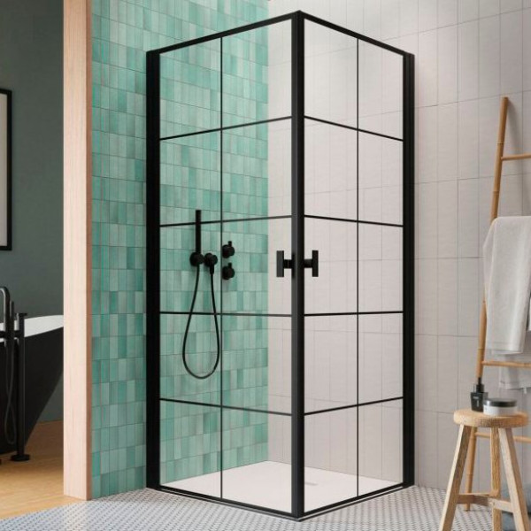 Душевой уголок Radaway Nes Black KDD I Factory 90x80