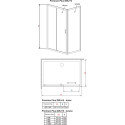 Душевой уголок Radaway Premium Plus DWJ+S 100x80 прозрачное стекло