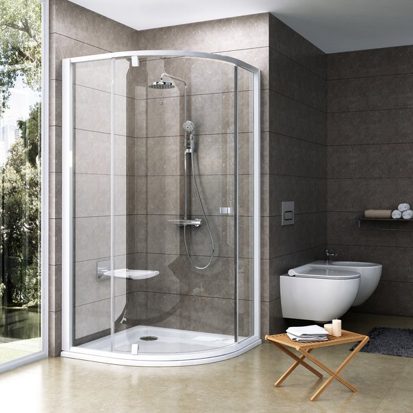 Душевой уголок Ravak PSKK3-100 Transparent, профиль и ручки белые